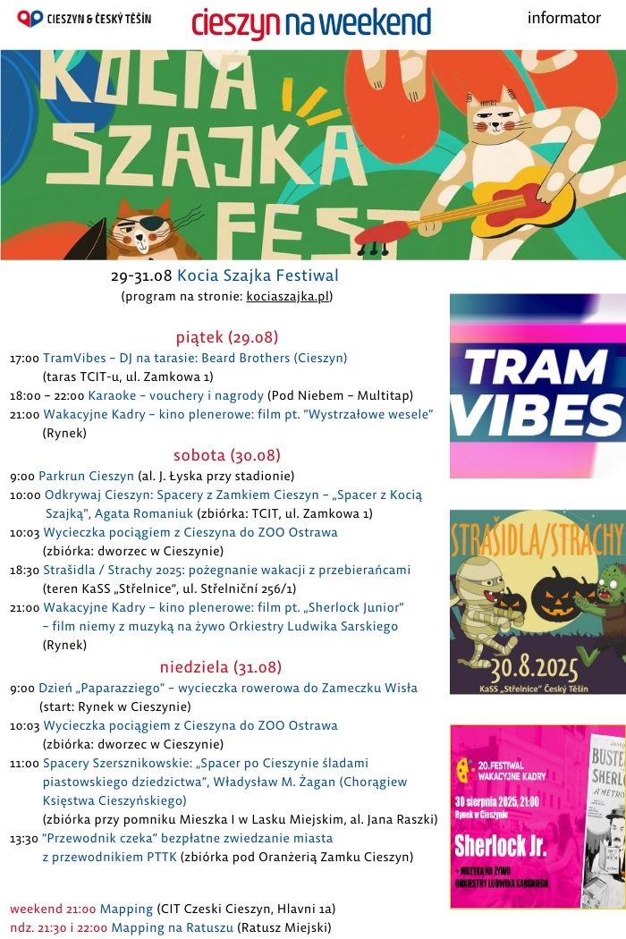 rozpiska weekendowa (mat. UM Cieszyn)